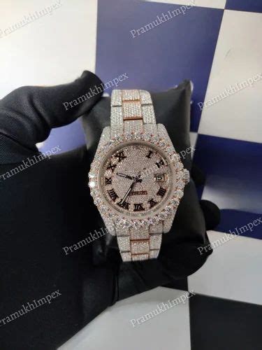 fake ice watches|moissanite bust down watch.